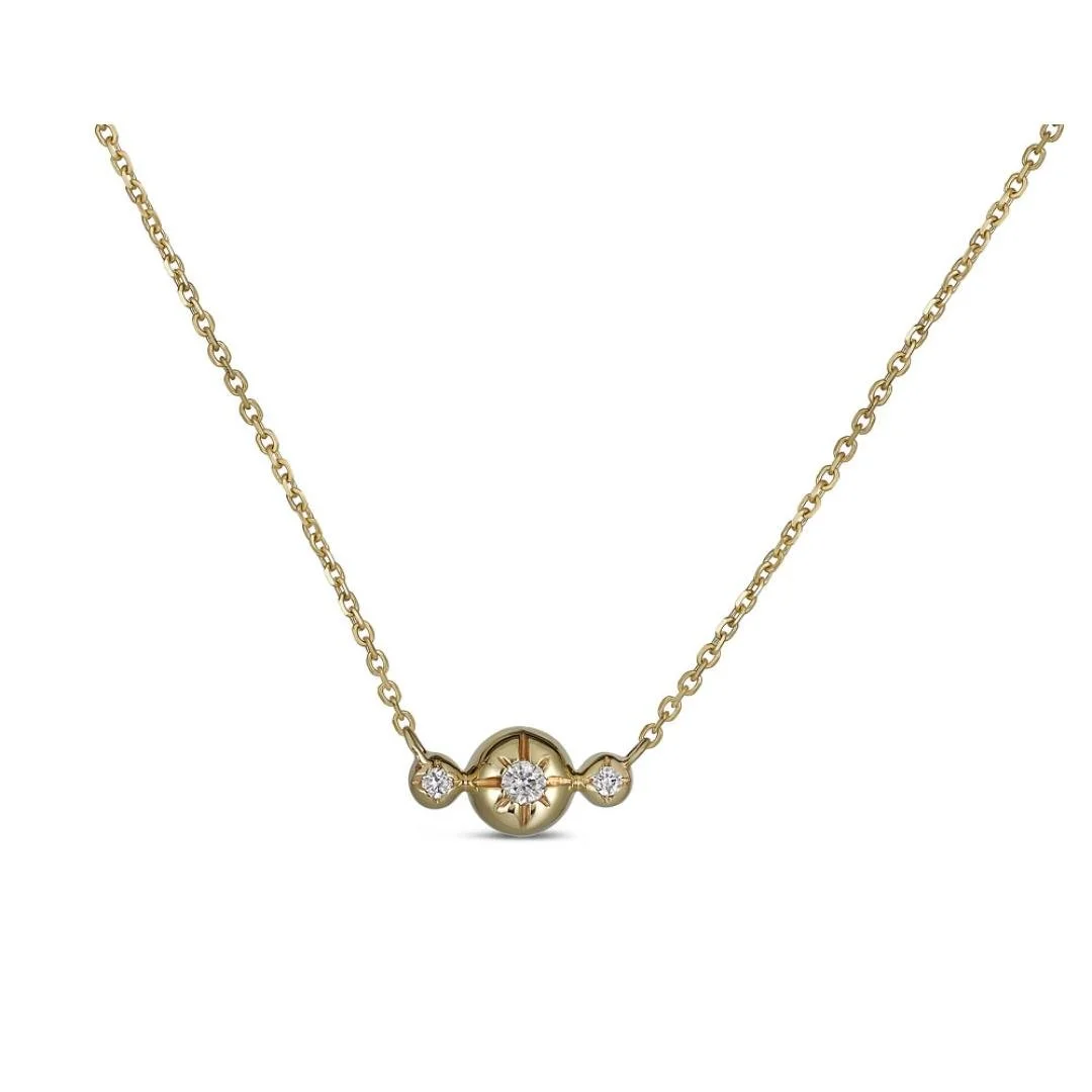 0.08ct 14K White Gold Diamond Heart Necklace - 16